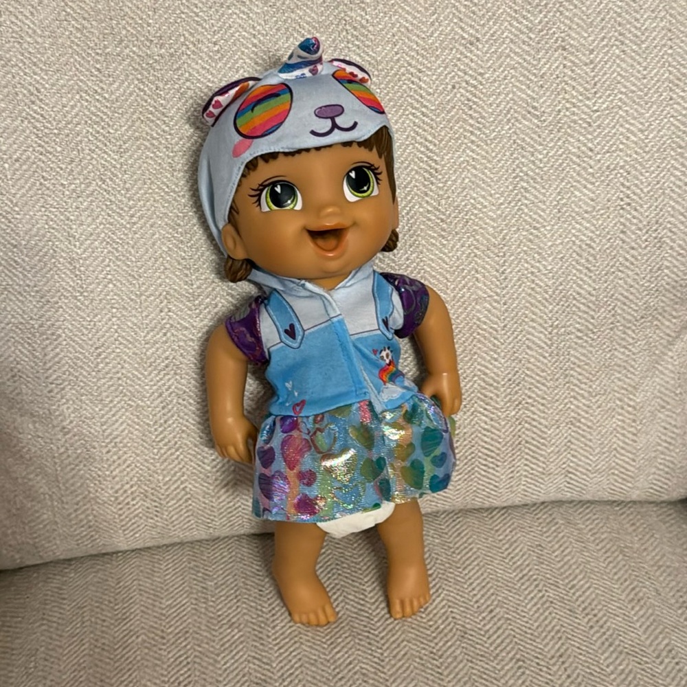 *NEW* Baby Alive Tinycorns Panda Unicorn Baby Doll With Bottle Diaper